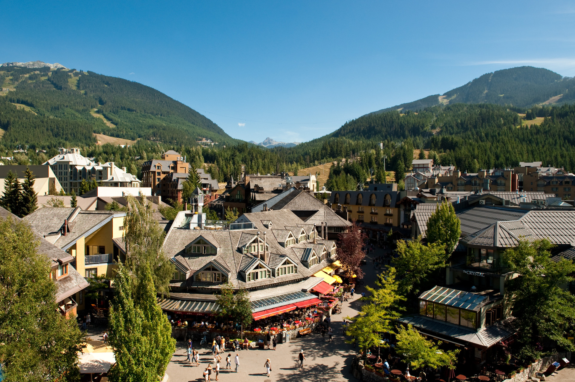 Whistler Four Seasons Hotel Village Aerial  Whistler Luxury Home Rentals